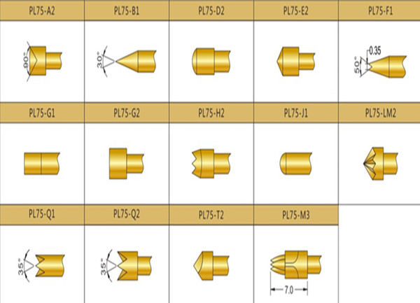 PL75探針頭型、華榮華測(cè)試探針廠家